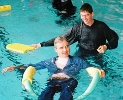lifeguard anorak treading water