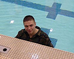 military pool swim test in clothes
