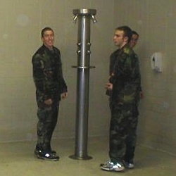 shower in combat uniform