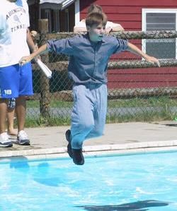 Swimming Training in Clothes