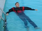 SURVIVAL, POOL, DROWNPROOFING, FLOATING
Inflate your clothes to float with less effort 1