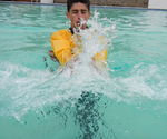 TRAINING, POOL, WADING, UPPER BODY
Push arms forward to build upper body strength 16